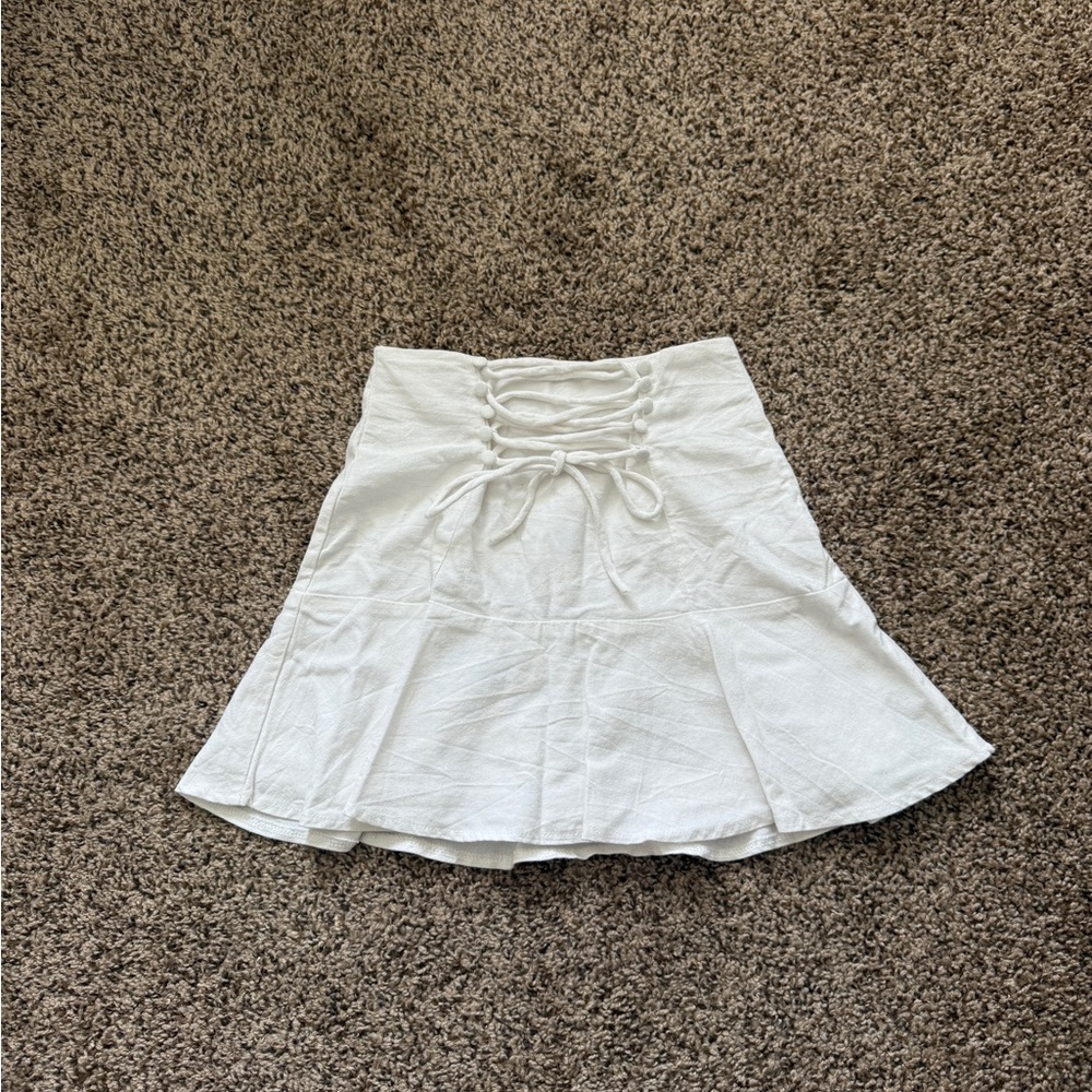 Polly White Mini Skirt